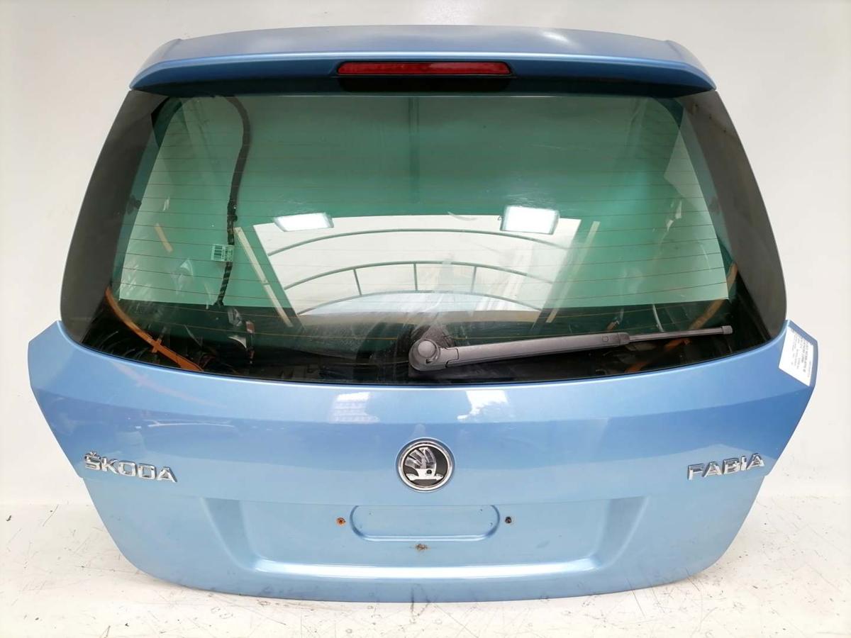 Skoda Fabia 2 5J original Heckklappe mit Heckscheibe LQ5X Hellblaumetallic Combi Bj.2014